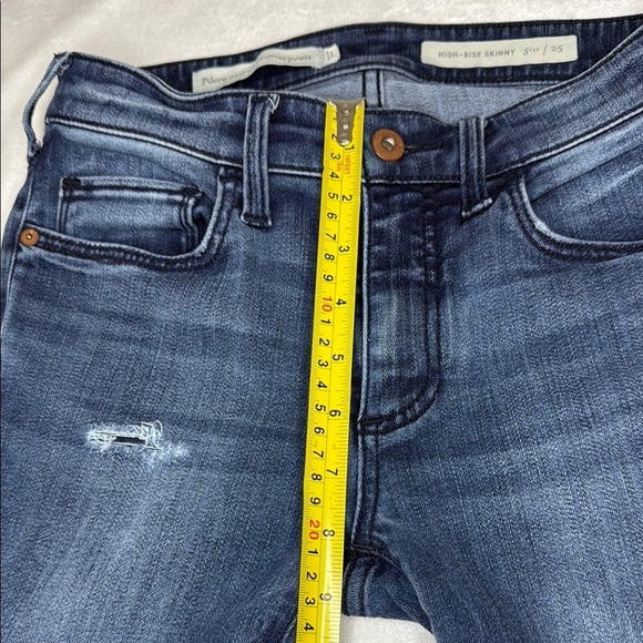 Pilcro and the Letterpress Blue High-Rise Skinny Jeans by ANTHOLOGY S 25 STRECH - Picture 10 of 11